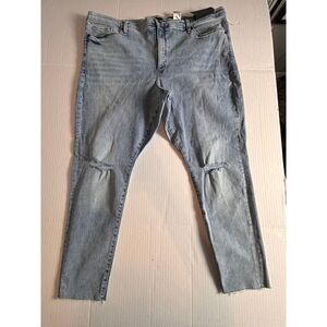 Banana Republic Women's MID rise Light Wash Distressed‎ Skinny Leg Denim Jeans